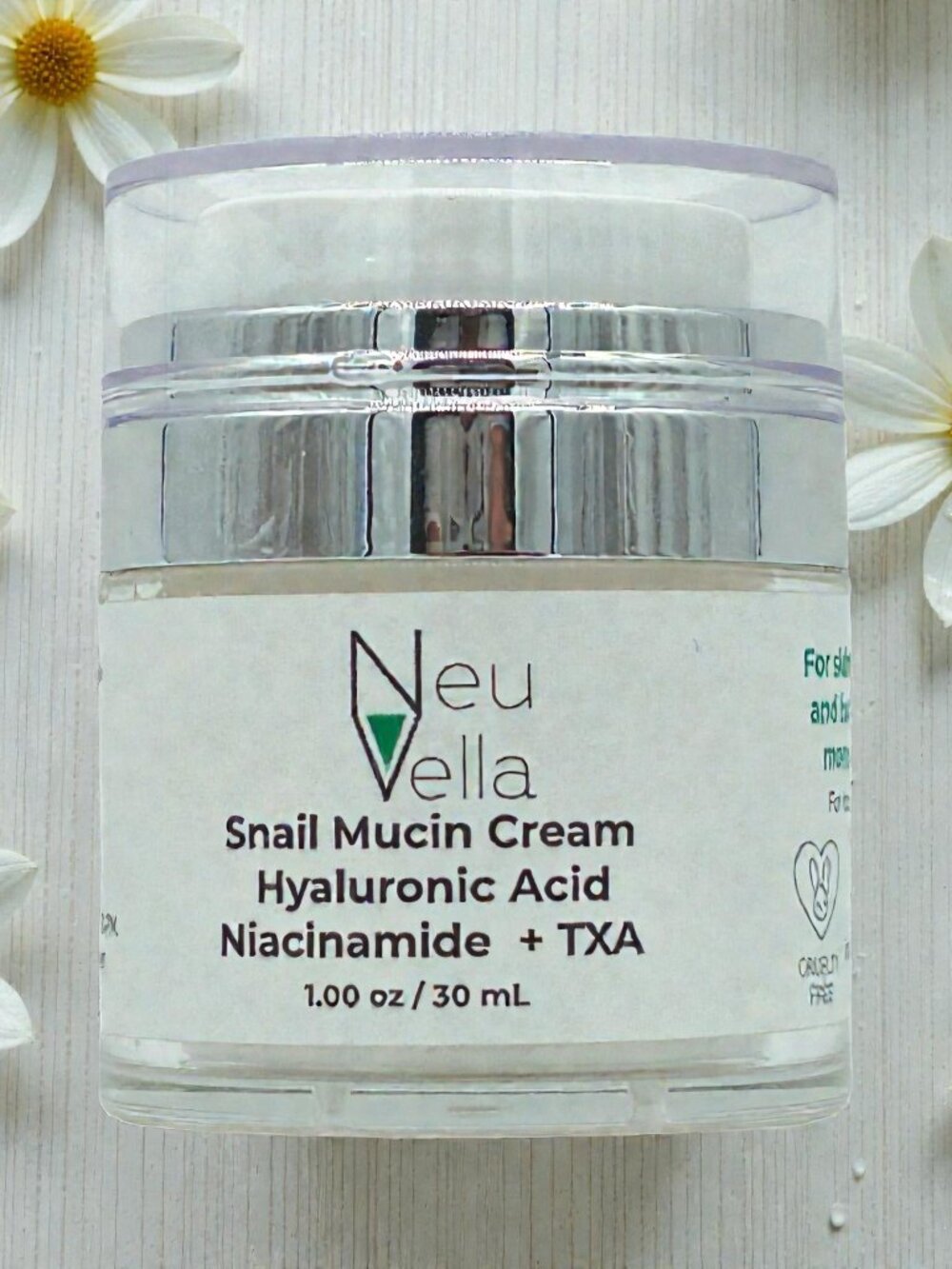 Neu Vella Snail Mucin Cream  - Hyaluronic Acid + Niacinamide + TXA